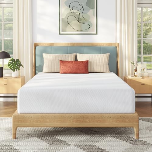 Image of MLILY King Mattress in a Box, 14 inch Mattresses for Platform Bed Double Size Daybed, Green Tea Memory Foam Mattress for Cool Sleep & Pressure Relief, Medium
