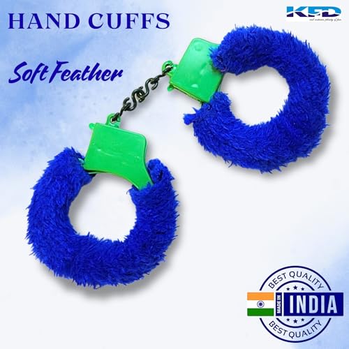Image of Kaku Fancy Dresses Hand Cuffs for Kids /Phenovo Police Cop Sheriff Officer Handcuff Toy /Police Role Play Costume Accessories Metal Fur Handcuffs /Hathkadi Toy
