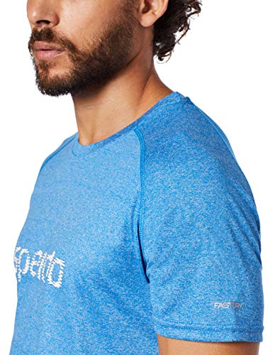 Speedo Print Camiseta de Manga Curta, Masculino, Azul (Mescla Disco), GG