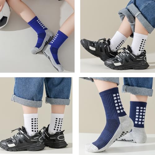 Boys Soccer Socks Sports Socks Youth Athletic Socks Hospital Grip Soccer Socks For Boys and Girls - Image 5