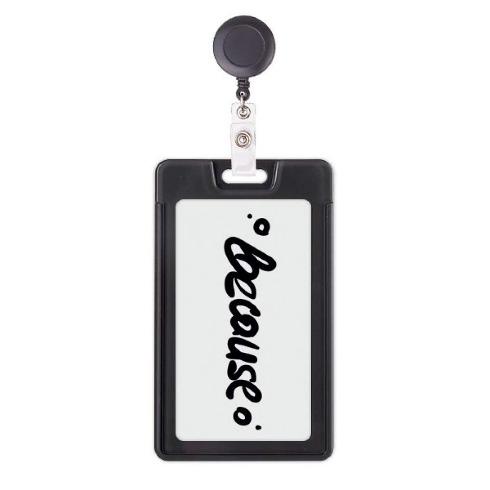 Étui pour badge rétractable Because Funny anti-perte avec citation manuscrite originale - 5