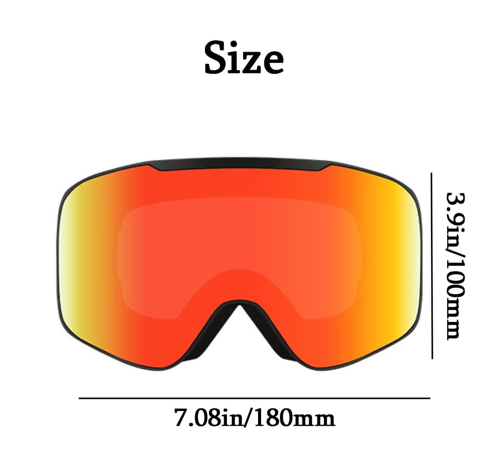 Masque De Ski Rabattable pour Hommes Et Femmes Verres Magnétiques Protection UV Antibuée pour Snowboard pour Adultes
