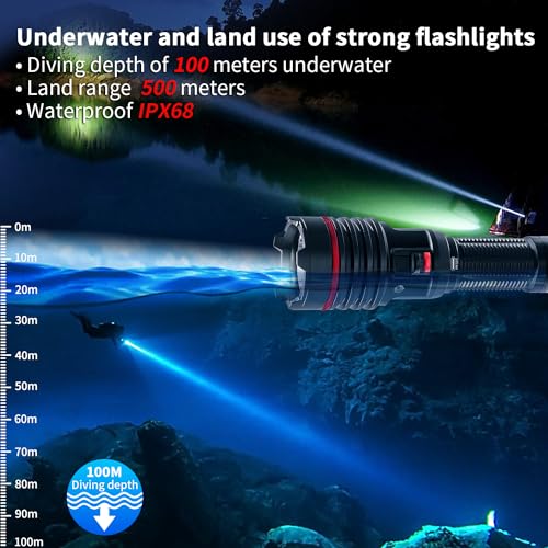 Duiklamp, LetonPower 2000Lumens onderwater 100m duiklamp, met Type-C opladen voor professionele outdoor onderwater sporten - Image 3