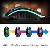 Gaming Keyboard and Mouse and Mouse pad and Gaming Headset, Wired LED RGB Backlight Bundle for PC Gamers Users - 4 in 1 Gift Box Edition Hornet RX-250 - Image 6