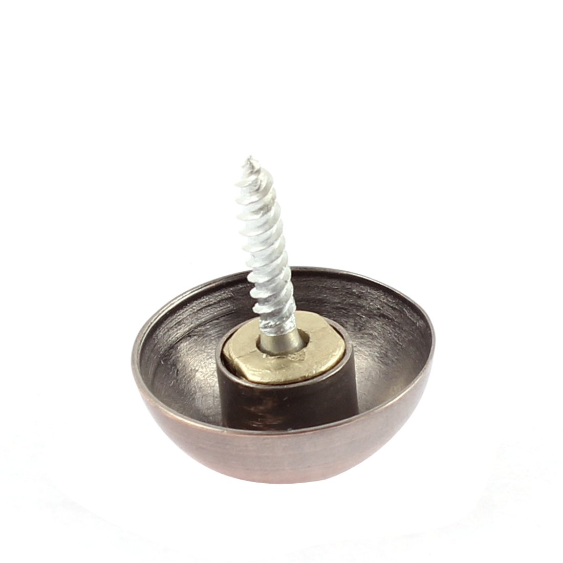 Aexit Semicircle Glass Quality Parts Mirror Screw Type Nails Copper Tone 23 x 10mm 50pcs Model:62as608qo321