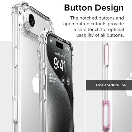 Image of ExpressBfor iPhone Air Case Cover | Anti-Scratch | Soft Shockproof Cushion Corners Camera Protection Back Cover | Hard Transparent Back Cover Case for iPhone Air - Clear