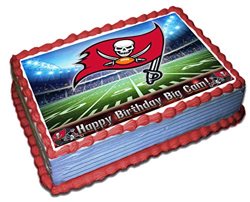 Amazon Com Buccaneers Cake Topper 1 4 8 5 X 11 5 Inches Birthday Cake Topper Grocery Gourmet Food