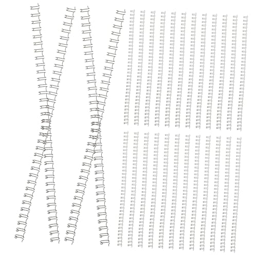 NUOLUX 100個 活??? 齒 黒色 属製 ダブルループ ノート用 バインダーリング オフィス 学校 家用 綴じ具 ノート綴じ コクヨ対応