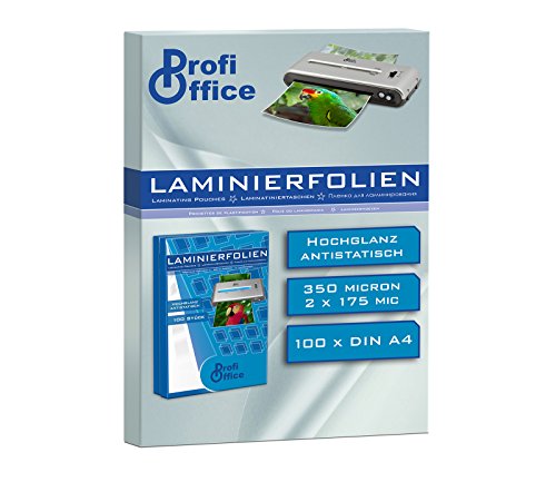 ProfiOffice® Laminierfolien, DIN A4 2 x 175 Mikron, 100 Stück (19018) Cover