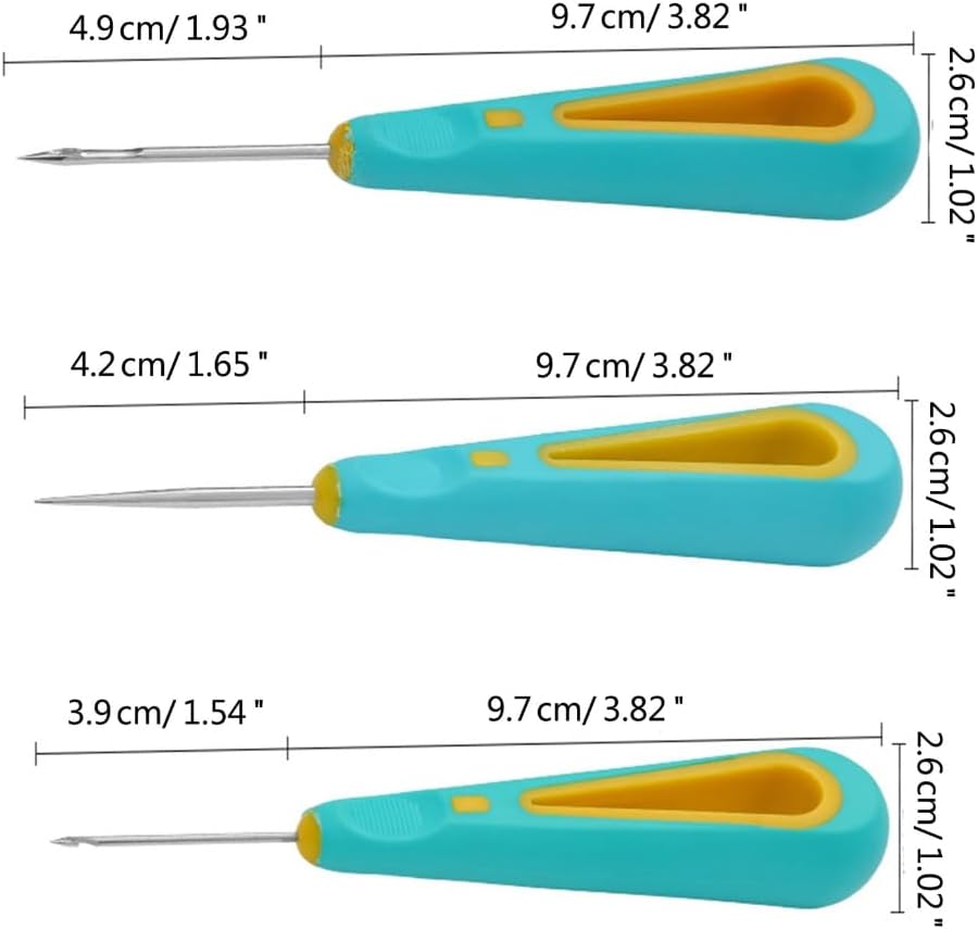 LQMBABY 3-Piece Wick Punch Set - Round Hole Candle Wick Needles for Moulds & Silicone Molds, DIY Candle Making Tools (Blue-3 Pcs)