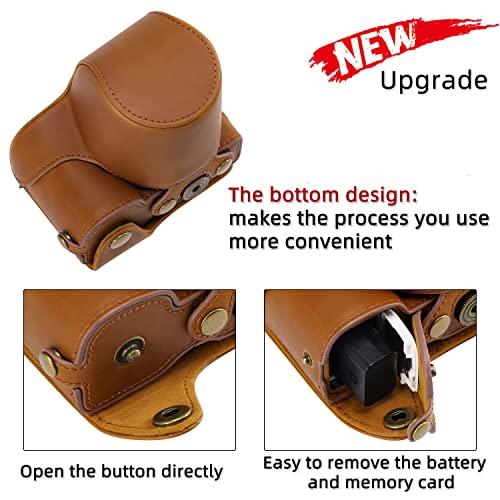 Funda de cuero PU para cámara Sony ZV-E10 color marrón miniatura 5