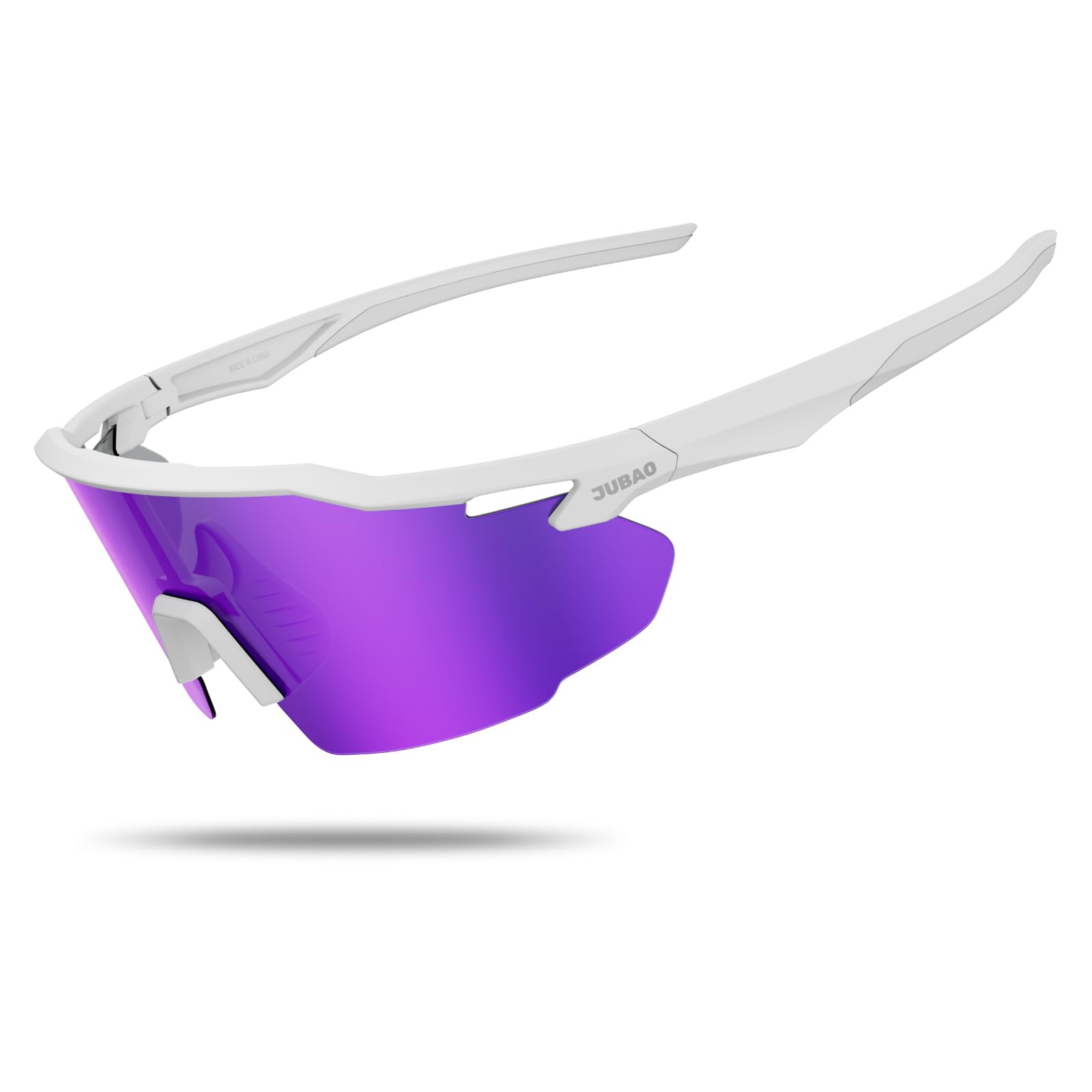 JUBAO Lunettes de cyclisme polarisées pour homme et femme, protection UV400, lunettes de soleil pour cyclisme, course à pied, pêche, baseball, golf