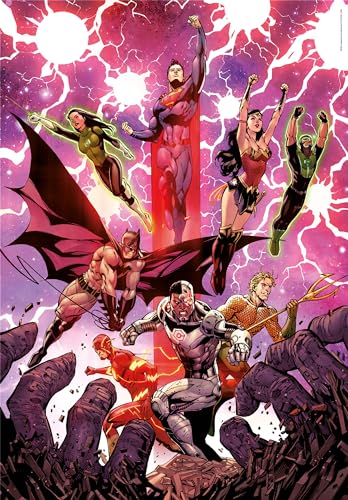Puzzle 1000 pièces : DC Comics Justice League Clementoni Puzzles - vue 3
