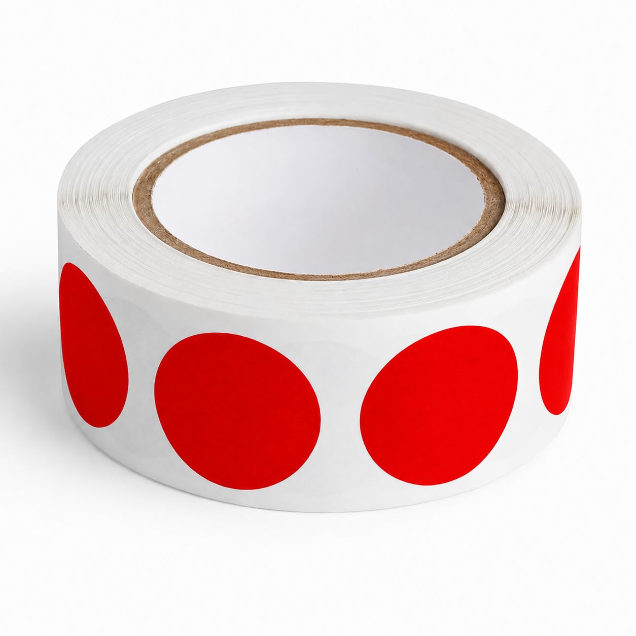 Round Inventory Labels by Glownary – 3/4 Inch, Paper, Red, Model 323sr34bc