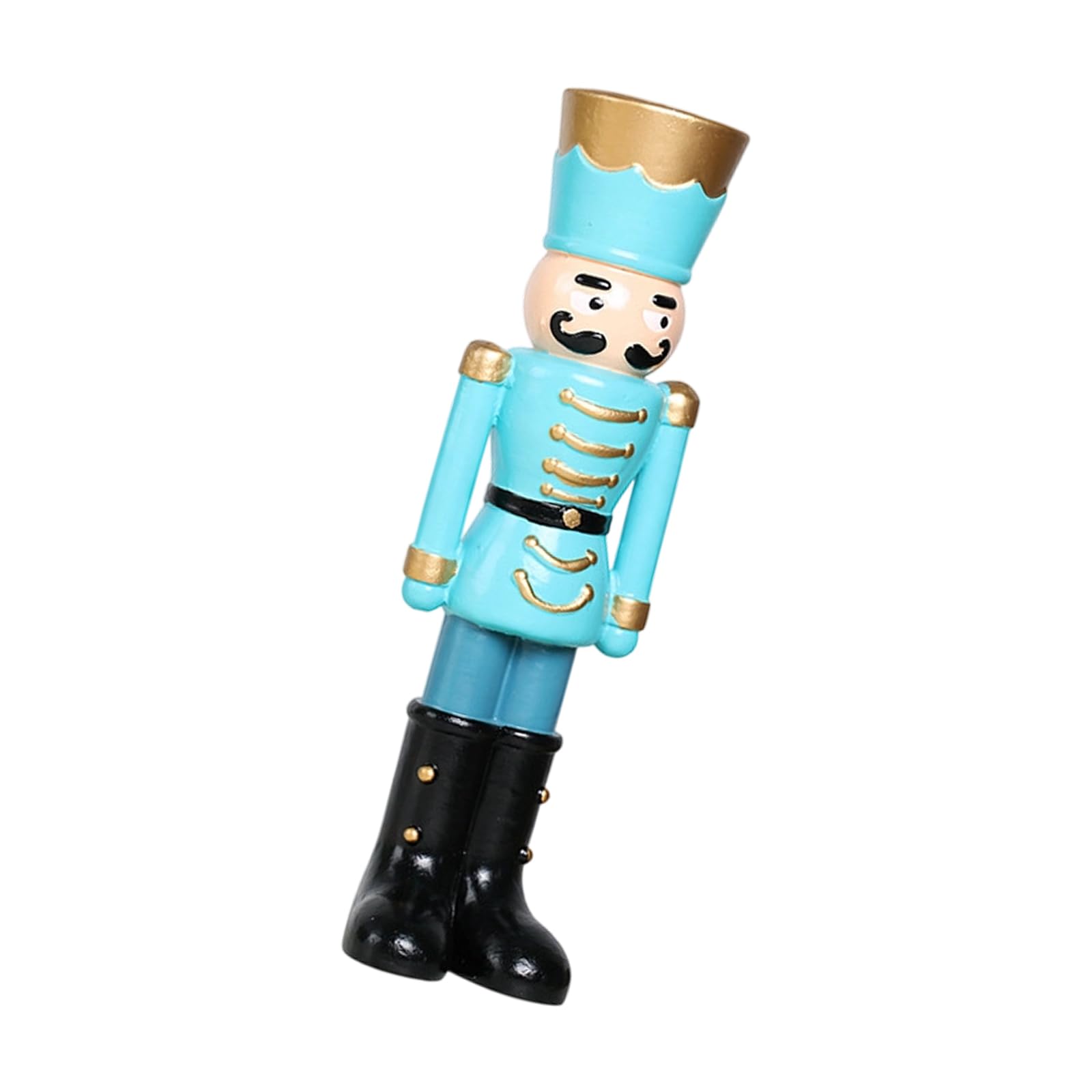 Limtula Tabletop Soldier Holder Decor, Resin Holiday Figurine Statue for Christmas Shelf Accent and Party Display Holiday Soldier Figurine Holder Resin Tabletop Decor Christmas Mantel Shelf