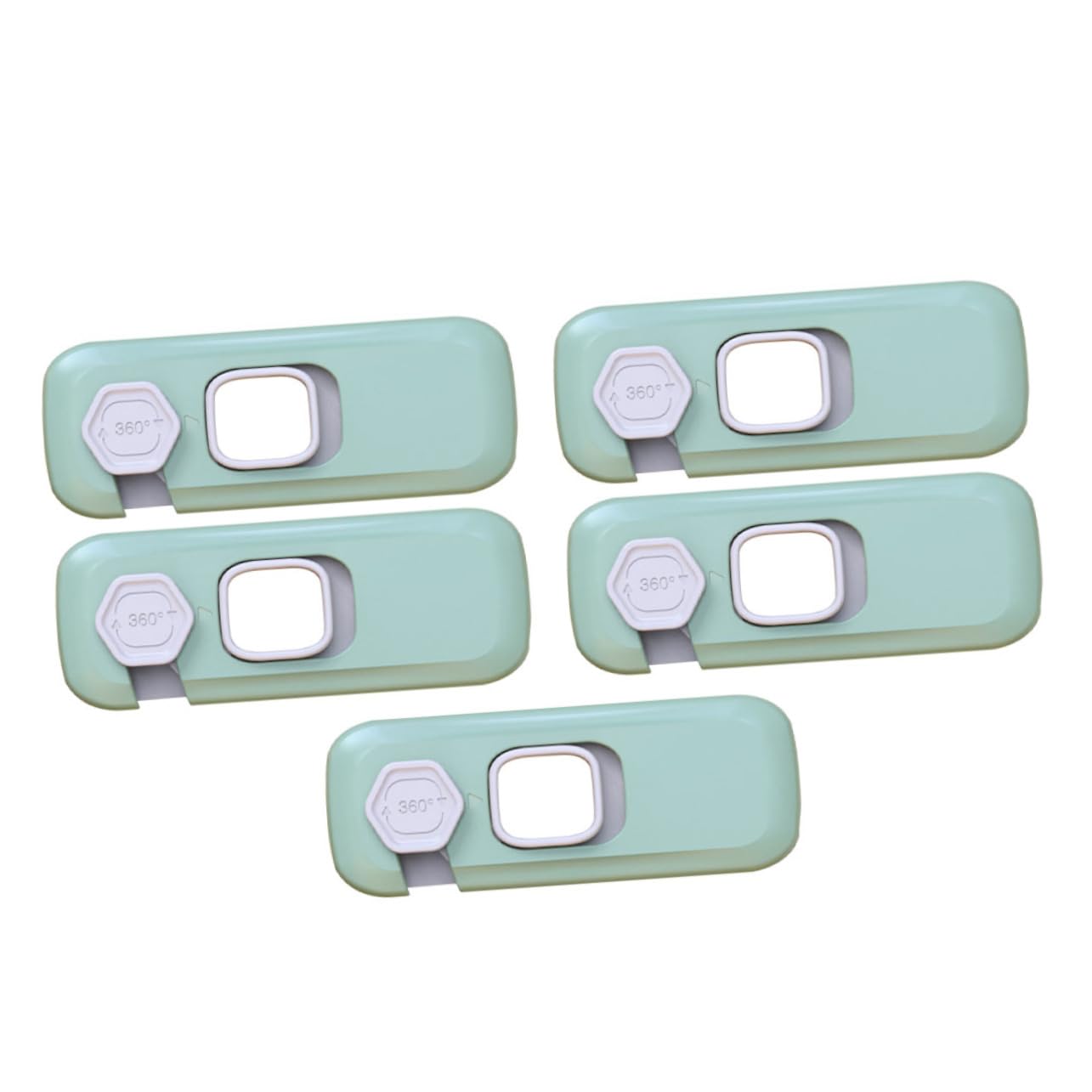 Vaguelly 5pcs Baby Cabinet Locks, Self-Adhesive Abs Childproofing Security Locks for Wardrobe and Cabinet, Secure Hold, Home Safety for Babies and Children