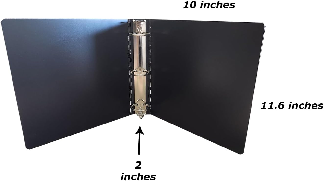 Posse Box - 3-Ring Binder RD-Series · 11-5/8" x 10" x 2" · Storage Organizer (Black Vinyl, 2-inch)