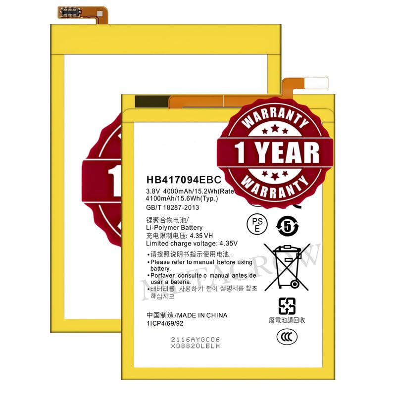 Image of Original HB417094EBC Battery Compatible for Huawei Ascend Mate 7 (MT7-TL00, MT7-L09, MT7-TL10, MT7-CL00, MT7-UL00, MT7-J1) - (4100mAh) - 1 Year Warranty JK1