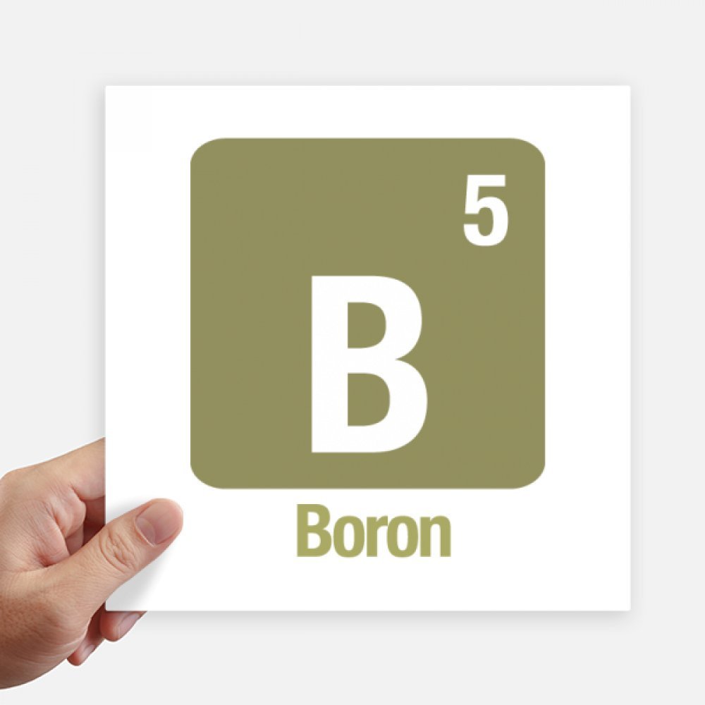 Autocollant élément chimique B Bore 4 pièces stickers multicolores carrés de 20cm de côté