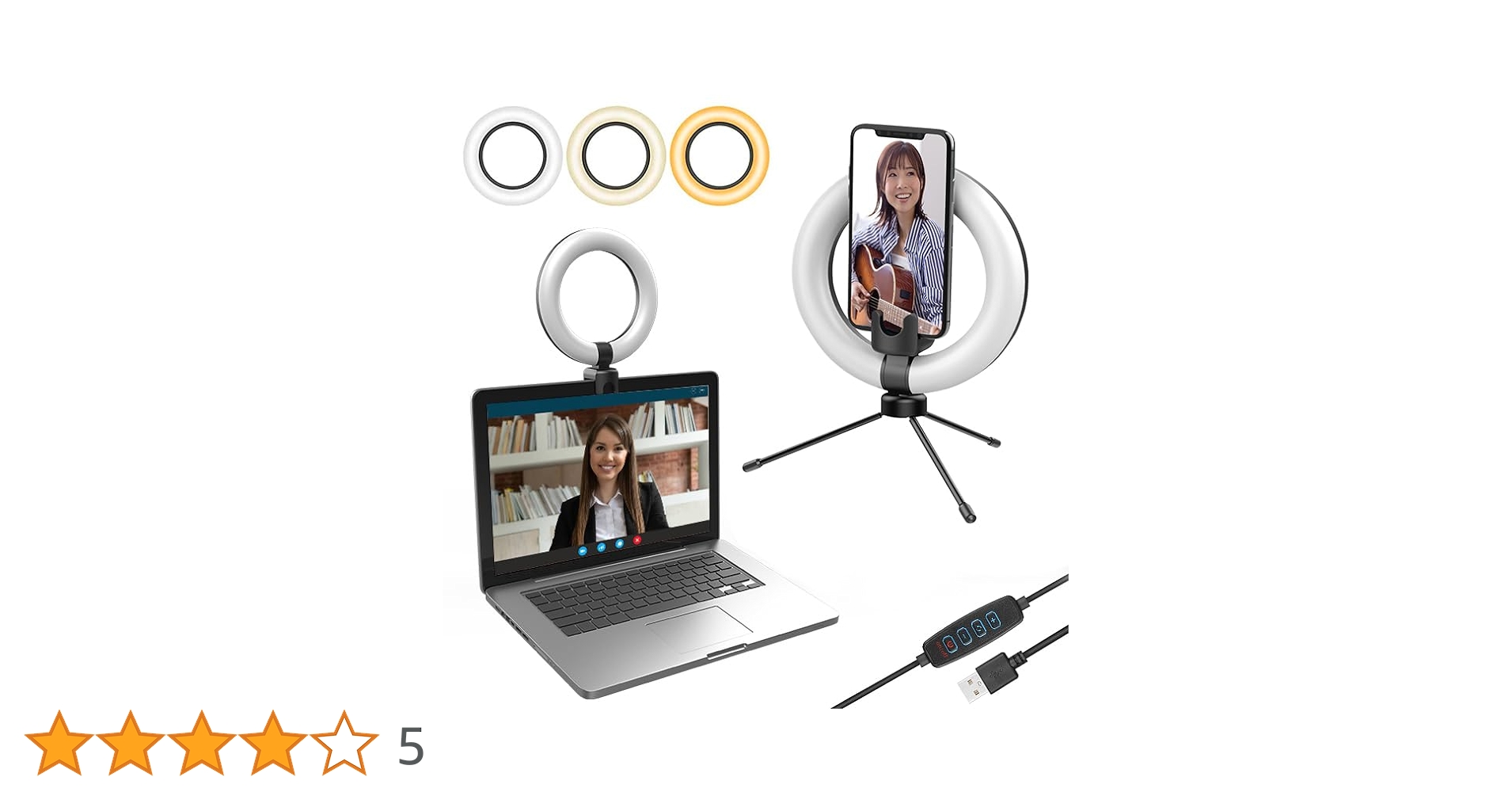 リングライト スマホ パソコン 三脚 女優ライト LED スタンド 照明 スマホ Amazon | LEDリングライト 直径16cm 6.3インチ 女優ライト