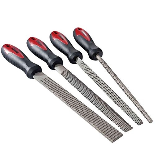 Toolland HFIS2 Pack de 4 Râpes en bois, 20 cm Cover