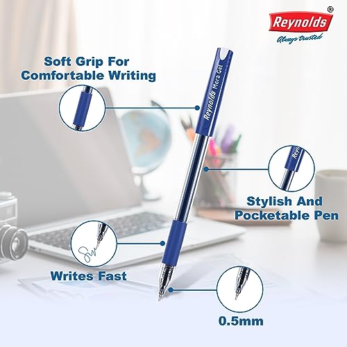 Image of MERAGEL BLUE 15CT BLUEI Lightweight Gel Pen With Comfortable Grip for Extra Smooth Writing I School and Office Stationery | 0.5mm Tip Size
