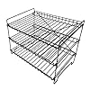 FixtureDisplays 3-Tier Shelf Wire Rack Trending Can Rack Organizer, Can Jar Dispenser for Kitchen Cabinet, Countertop, Pantry 16" Wide x 12.5" Tall x 10" Deep, Black, Steel, 8 pounds #4