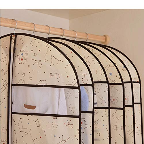 Clothes dust cover Set Of 15 Non-woven Fabric Garment Bags Suit Bag Includes Zipper And Transparent Window 5*Large Size+5*Medium Size+5*Small Size Clothing bag storage bag and travel dustpro3