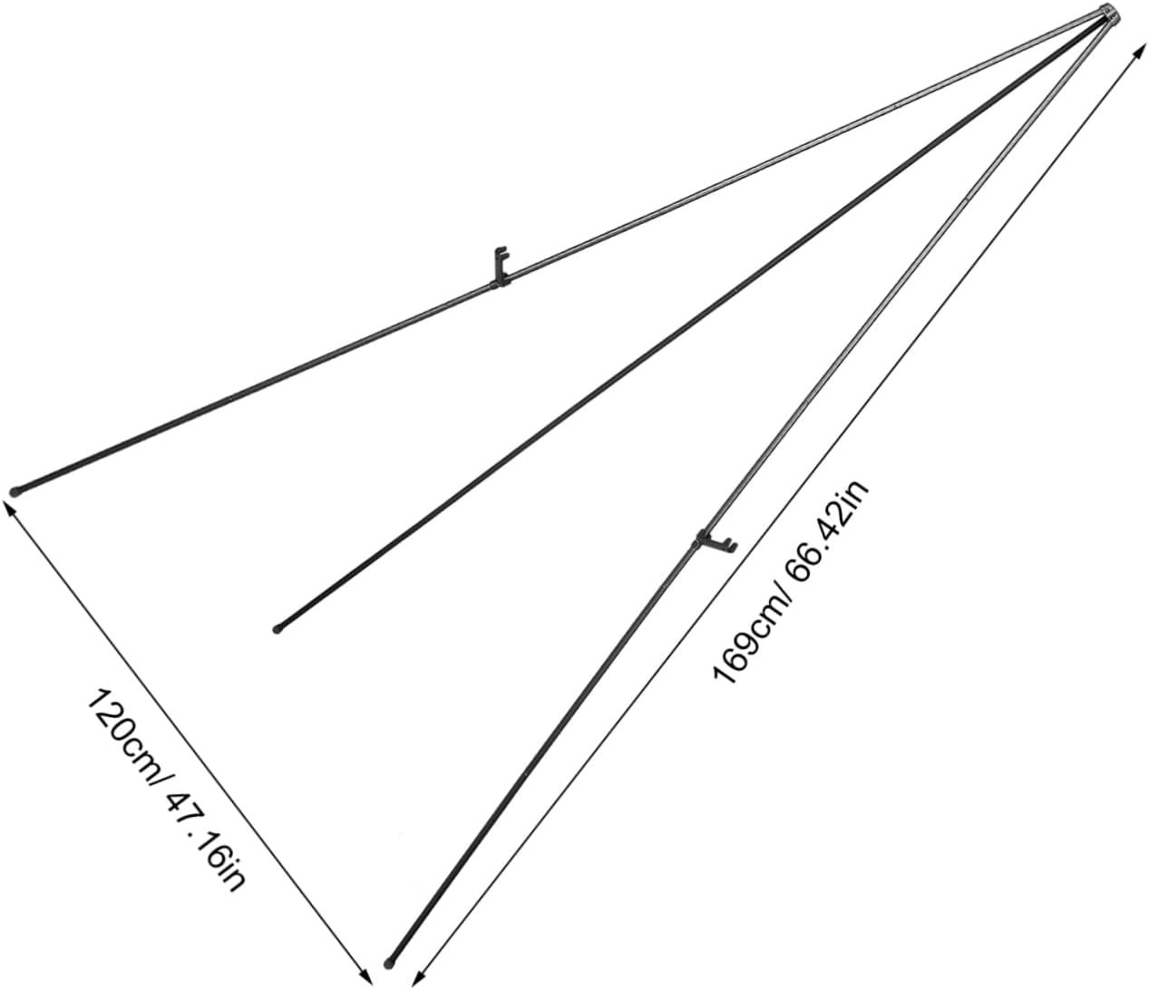 TEHAUX Adjustable Metal Easel Stand Portable Folding Art Display Rack for Painting Sketching Outdoor Use
