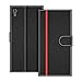 Produktbild COODIO Handyhülle für Sony Xperia XA1 Ultra Handy Hülle, Sony Xperia XA1 Ultra Hülle Leder Handytasche für Sony Xperia XA1 Ultra Klapphülle Tasche, Schwarz/Rot