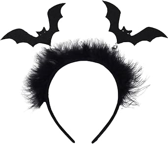 Halloween Bat Headband for Women Black Bat Headband for Halloween Cosplay Costume Accessories