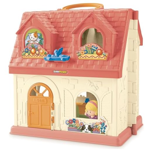 Fisher-Price Little People Toddler Playhouse Surprise & Sounds Home Musical Playset with Figures & Accessories for Ages 1+ Years [Amazon Exclusive]
