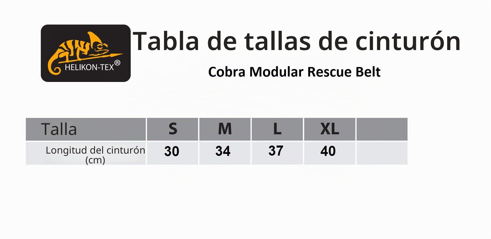 Helikon-Tex Cobra Modular Rescue Belt - Cinturón militar (45 mm), color negro