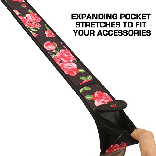 Usa Gear Trueshot Camera Strap With Floral Neoprene Pattern , Accessory Pockets And Quick Release Buckles - Compatible With Canon , Nikon , Sony And More Dslr , Mirrorless , Instant Cameras #TOP4