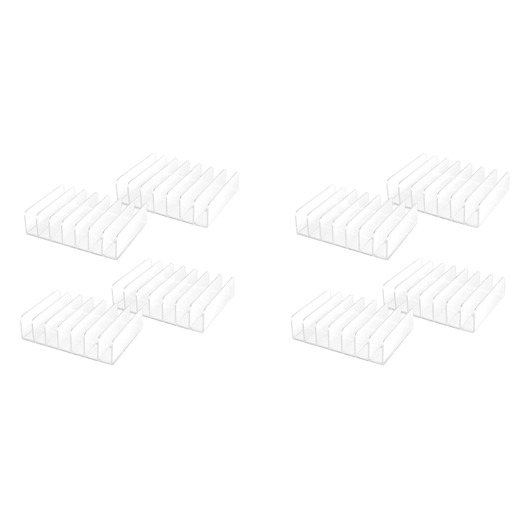 VIOPDER 8 Pcs Clear Acrylic CD Holder with Tackable CD DVD Display Rack CD Storage Rack Organizer Stand CD Tray Holds