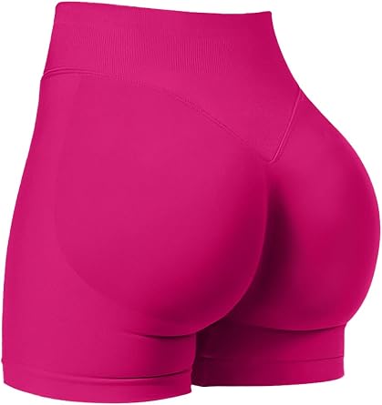 Kepblom High-Waisted Butt-Lifting Scrunch Gym Shorts for Women - Workout Yoga Biker, Seamless Spandex Booty Shorts