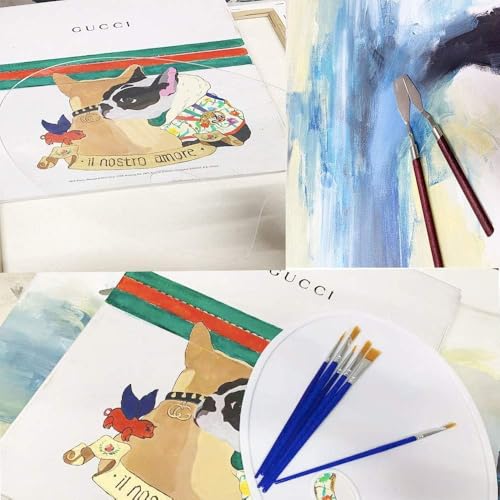 2 PCS Clear Acrylic Paint Palette – Oval Transparent Painting Palette with Thumb Hole – Ideal for Oil, Watercolour & Acrylic Painting – Perfect Artist Palette for DIY Art, Crafts & Studio Use - Image 4