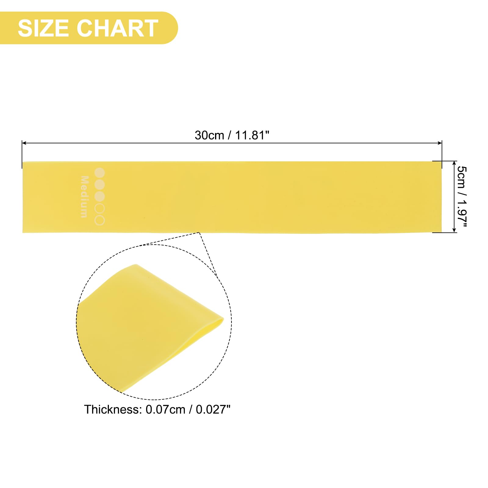 PATIKIL Resistance Loop Exercise Bands, 12