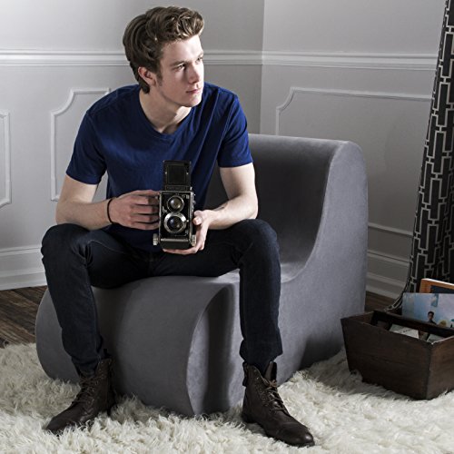 Jaxx Midtown Modern Accent Chair, Pewter #TOP21