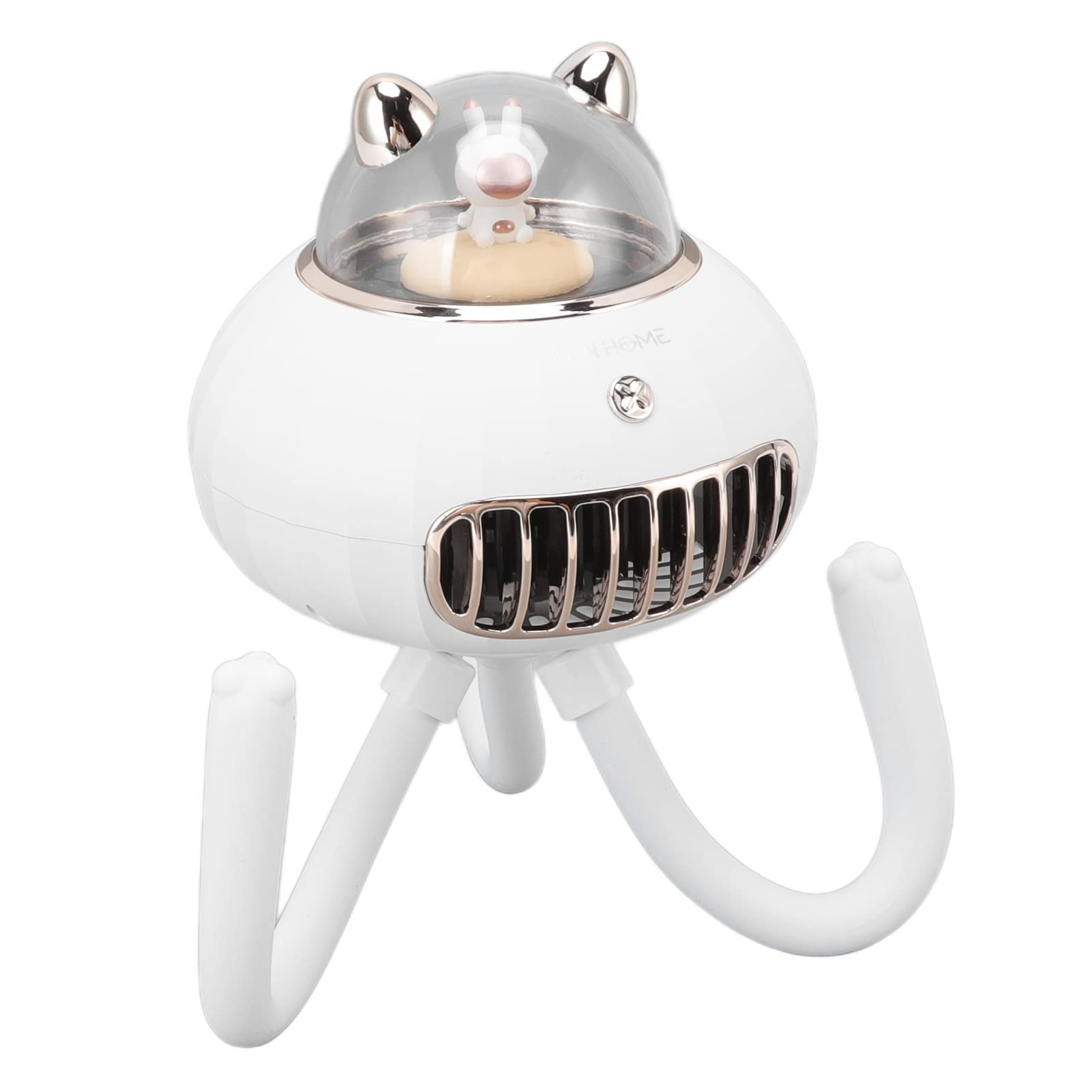FTVOGUE Ventilatore per Passeggino con Proiettore Starlight, Portatile