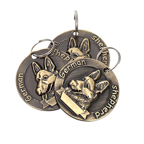 SEWOART 3 Piezas identificación de mascota perro de juguete perros juguetes placas de identificación dog tag Chapa de identificación etiqueta de mascota vintage etiqueta de perro práctica