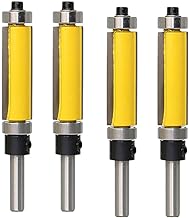 4 Pcs Solid Carbide Flush Trim Top & Bottom Bearing Router Bit 38Mm YellowHome & Garden|Tools|Power Tools|Router Bits