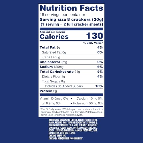 HONEY MAID Graham Crackers, Lunch Snacks, Family Size, 19.2 oz - Image 2