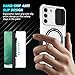 Yarxiawin Phone Case for Samsung S22 Plus with Ring Stand Magnetic Black fits Wireless Charger, Camera Lens Protector Cover for Samsung Galaxy S22 Plus Case Shockproof Anti-Slip (White)