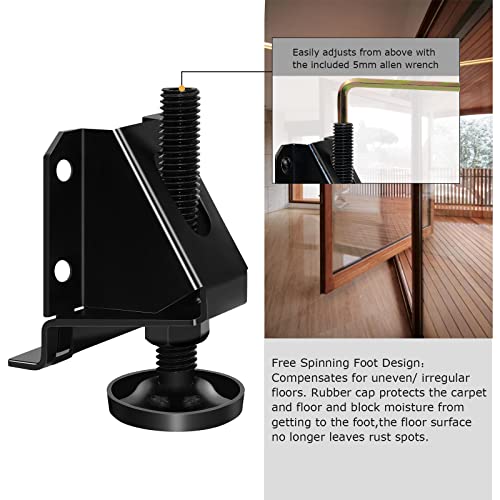Loschen 8Pcs Heavy Duty Adjustable Leveling Feet For Furniture,Hexagon Nuts Lock Furniture Legs Levelers,For Table, Cabinets, Workbench,Shelving Units And More #TOP3