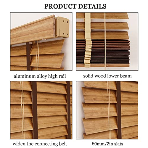 Persianas venecianas de madera e impermeables enrollables de bambú para ventanas 3