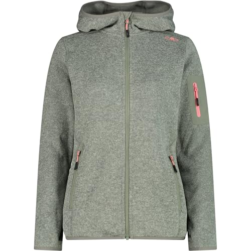 Veste zip hoodie femme CMP bicolore avocat et pistache avec capuche taille M