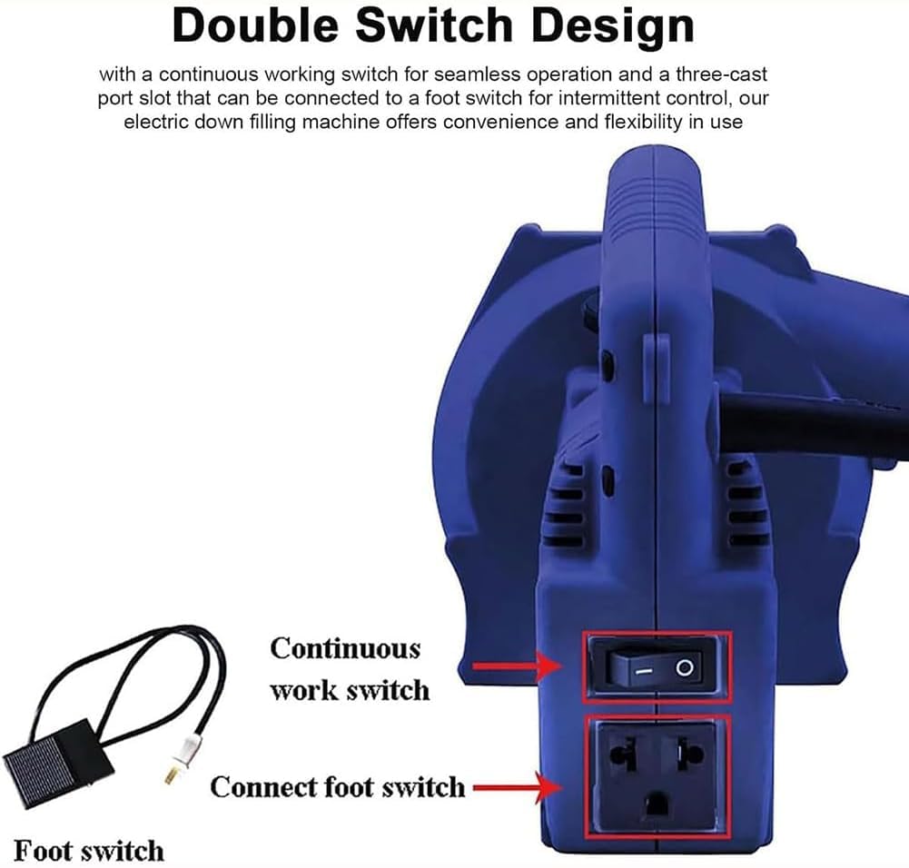 Gonflage électrique en Duvet, 1200 W, souffleur et aspirateur, Double Fonction, avec 6 Niveaux de réglage pour Vestes