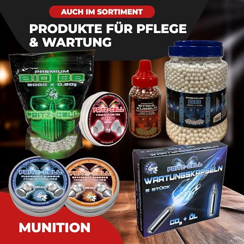 50 Fritz-Cell 12g Co2 Kapseln für Softair, Painball, Luftpistolen oder Luftgewehre