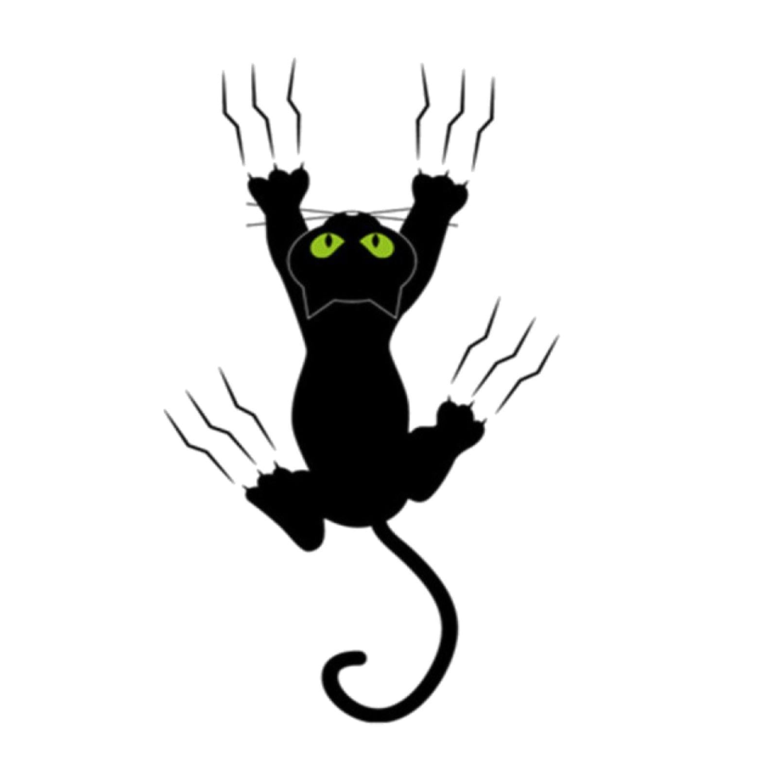 Aizuoni Green Eyed Naughty Cat Cat Wall Decal | Window Sticker Decals For Car,Window Wall Festival Decoration Car Sticker For Door Bedroom Trunk Windshield